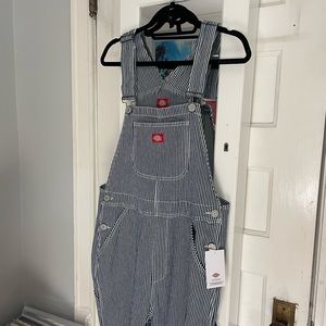Dickies striped overalls